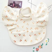 INS – bavoir d'alimentation en PU coréen pour bébé, accessoires de table, tabliers imprimés, nourriture pour bébé, vêtements pour enfants, écharpe imperméable