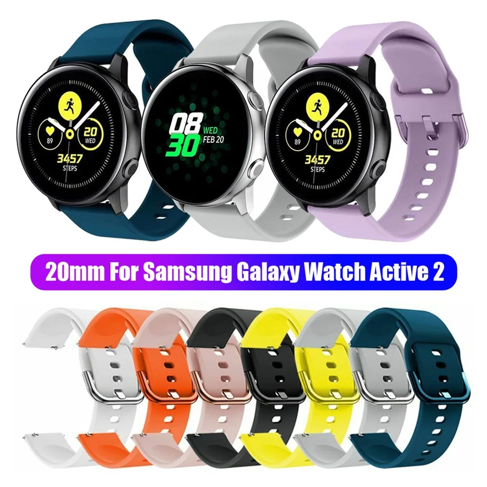 Силиконовый оригинальный спортивный ремешок для Galaxy Watch Active Smart Samsung 42 мм сменный