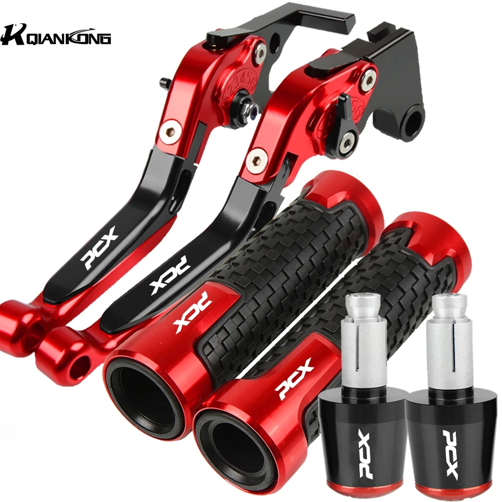 For HONDA PCX125 150 ALLYEARS Motorcycle Adjustable Clutch CNC Aluminum Brake Levers Handlebar Handle Grips Ends PCX 125 | Автомобили и