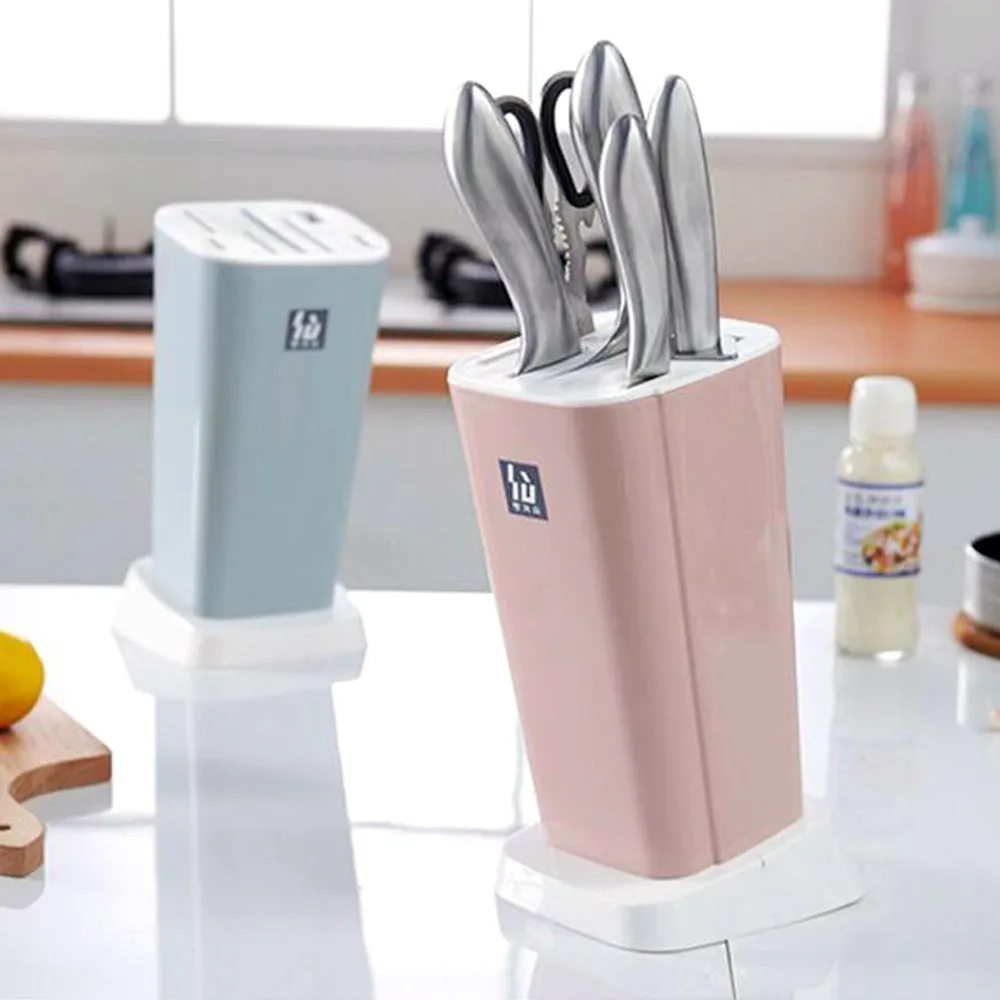 

Kitchen Multi-function Knife Rack Home Plastic Knife Storage Rack Detachable Drain Desktop Knife Holder Kitchen Tools Organizer
