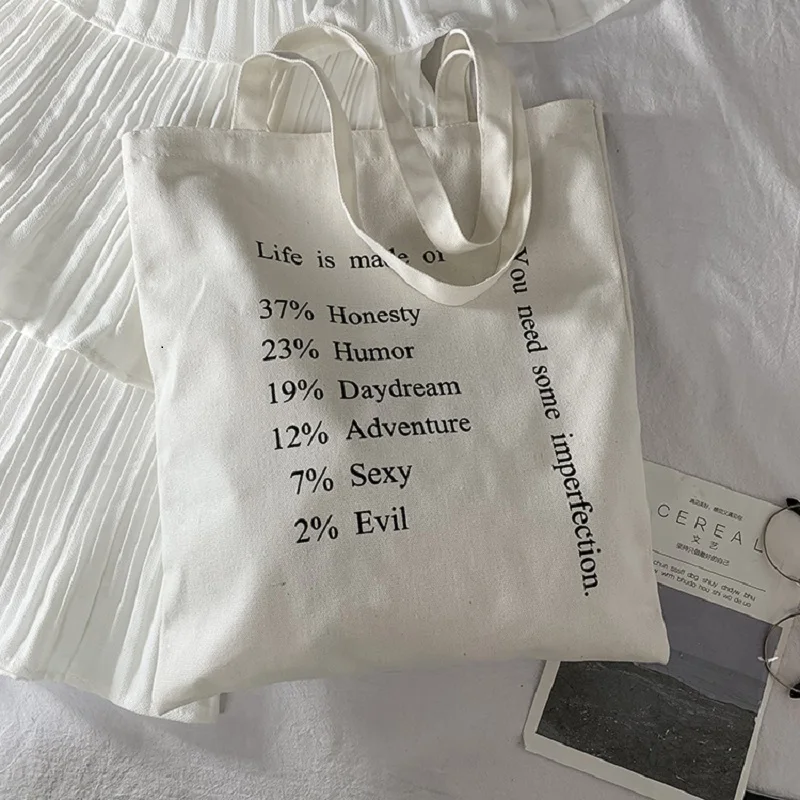

2019 Korea Harajuku letter shoulder canvas bag female fashion Japanese large capacity simple zipper casual female shoulder bag