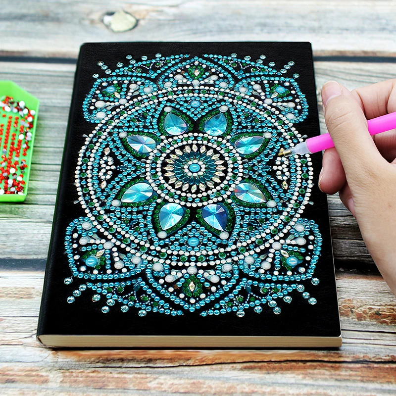 

64 Pages Diamond Painting Notebook DIY Mandala Special Shaped Diamond Embroidery Cross Stitch A5 Notebook landscape Diary Book