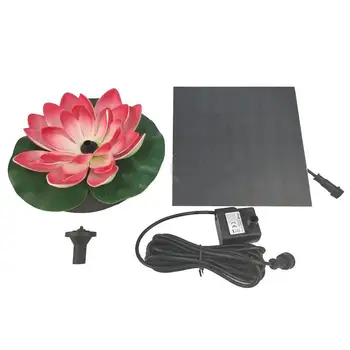 

DishyKooker Solar Powered Artificial Fountain Water Pump Lotus Shape Water Fountain