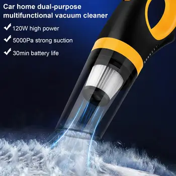 

120W 5000PA 2000mAh USB Rechargeable Dry And Wet Car Vacuum Cleaner Vacuum Cleaner Mini On-board Electrical Appliances