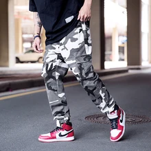DUYOU мужские джоггеры камуфляжные с боковыми карманами свободные стильные мужские спортивные штаны модные уличные повседневные штаны размера плюс