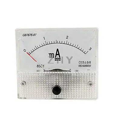

0-3mA DC Current Analog Panel Meter Ammeter Gauge 85C1