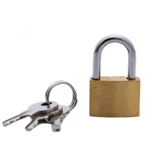 1 Pcs 20MM Small Copper Lock With Keys Luggage Case Padlock Storage Lockers Mini Padlock Home Improvement Hardware Free Shipping small mini lock solid plastic case copper padlock travel tiny suitcase and lock with 2 keys have 8 colors home accessories