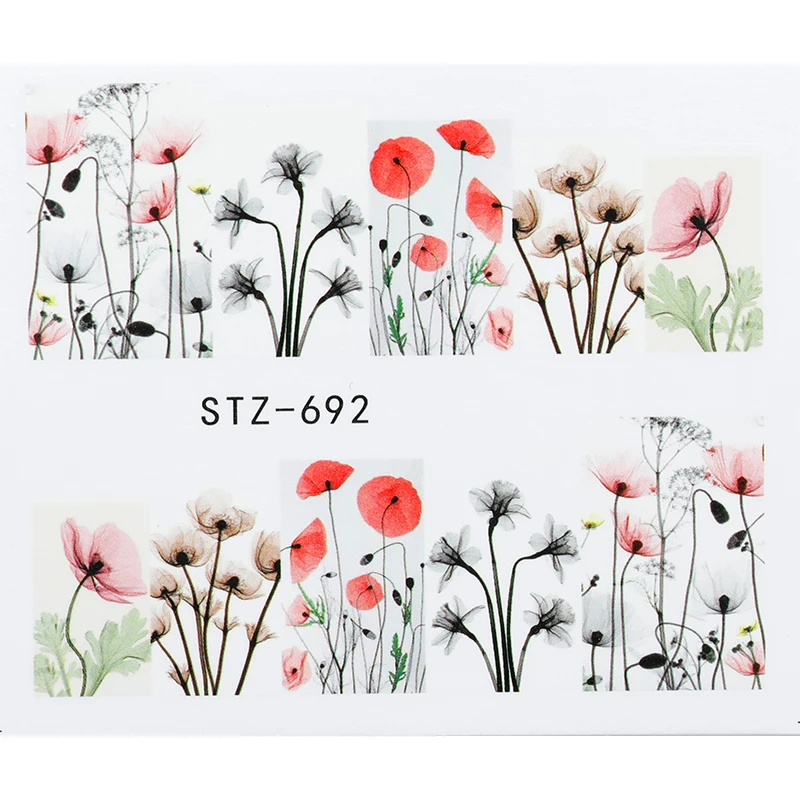 1 лист 3D рельефные наклейки на ногти Цветок Клей DIY маникюр слайдер ногтей Советы Декоративные наклейки
