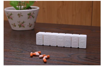 

Home travel mini divided plastic one week portable small medicine box storage box Vitamin Tablets Jewelry Storage Box Pill Box