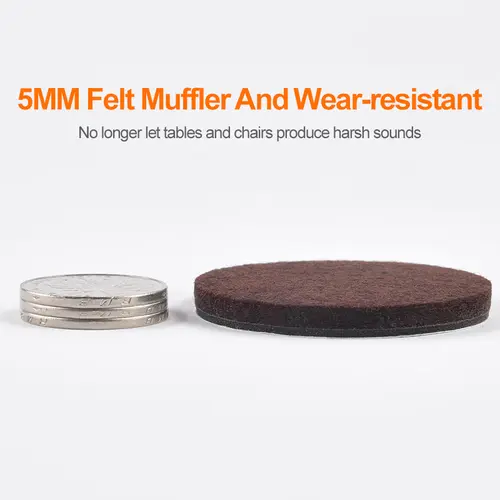 Felt Chair Leg Pads Floor Protectors Table Furniture Leg Feet Cover Caps Round 5mm Thick Anti Scratch Furniture Felt Pads - Image 4