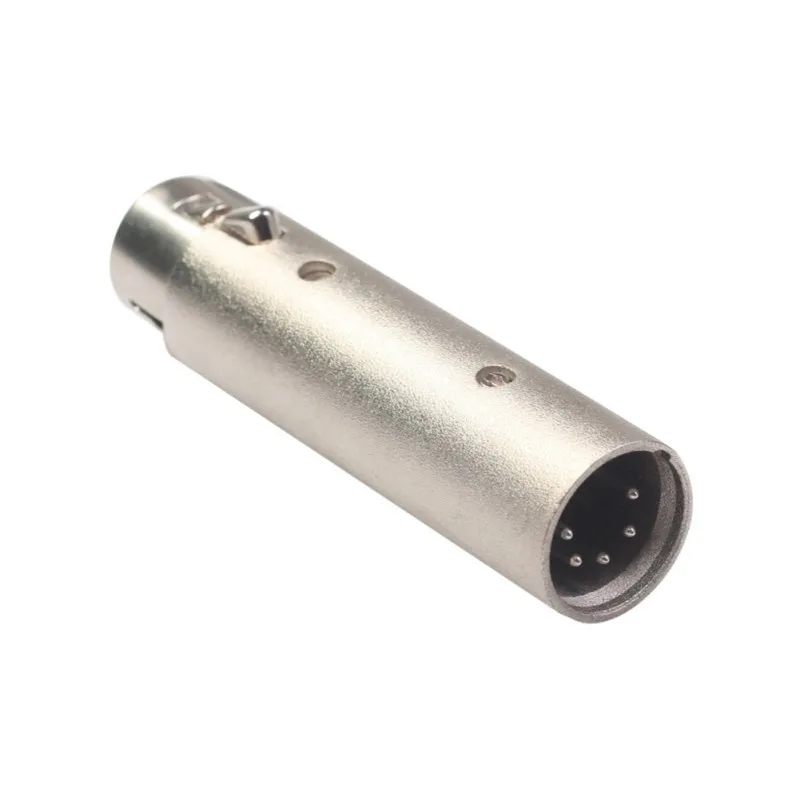 

Converter 3 Pin XLR Female To 5 Pin XLR Male Connector Adapter For Camcorder DMX Signal Light New