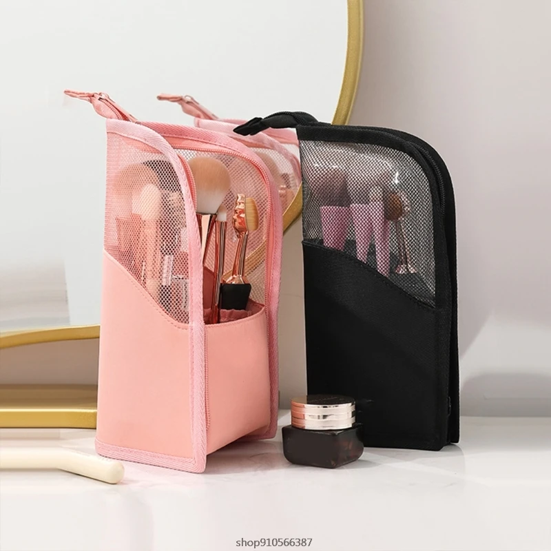 Travel Makeup Brush Bag Portable Cosmetic Brush Holder Organizer Waterproof Stand-Up Makeup Brush Pouch Toiletry Bag wholesales