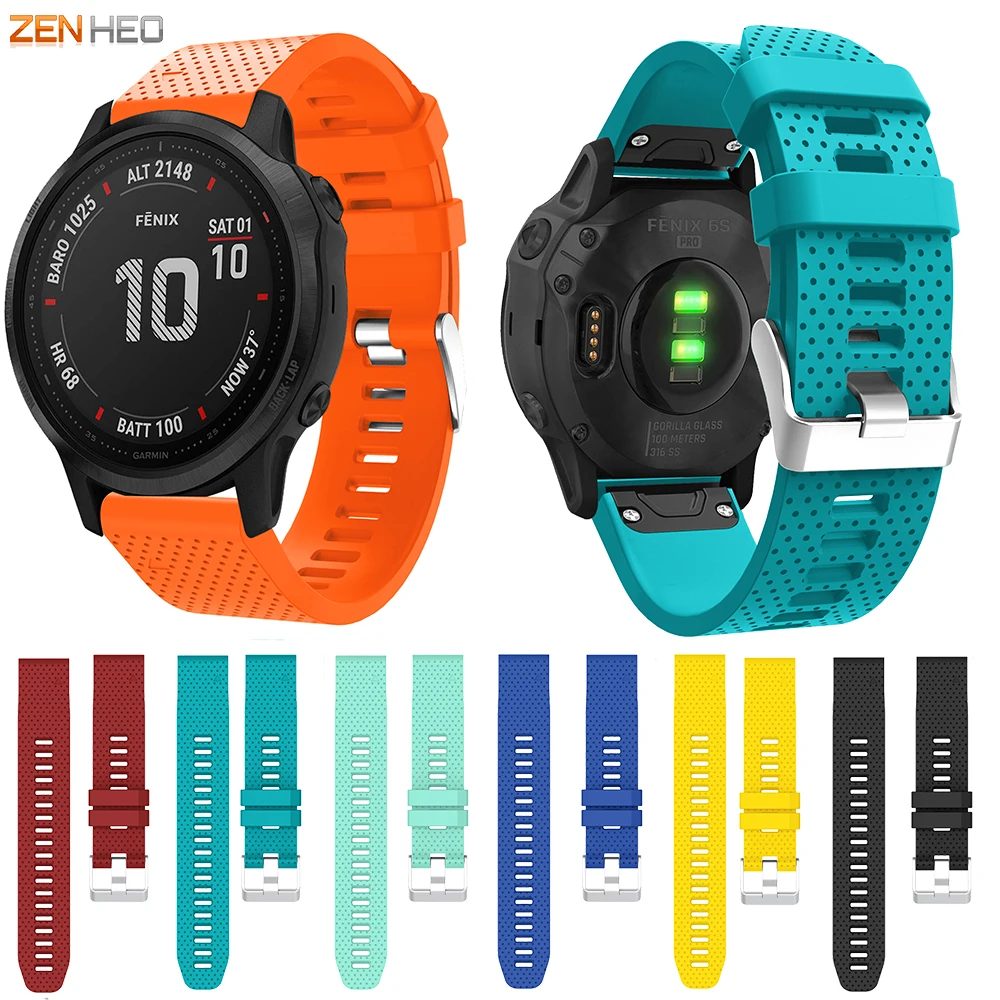 Быстросъемный силиконовый ремешок 20 мм для Garmin Fenix 6S/6S Pro сменный легко подходящий