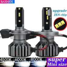 BAISHIDE H4 светодиодный H7 зэс автомобилей головной светильник s H1 H3 H9 H11 9005 HB3 9006 HB4 9012 6000K 4500K 60W 8000LM Автомобильная Противо-Туманная светильник 12V светодиодный светильник