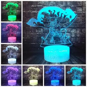

Fashion Cartoon 3D Visual Crack Lamp Naruto Theme Figure Namikaze Minato LED Safe Baby Smart Touch Change Night Light Party Toy