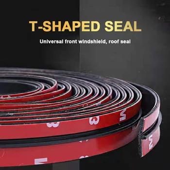 

Car Roof Protector Seal Noise Insulation Car Door Weatherstrip Front Rear Windshield Edge Sealing Strips Sticker Car Accessories
