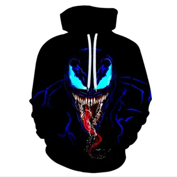 

Superhero Venom Hoodies Men Women Sweatshirts Cool Spider-man Printed 3d Hoodie Hip Hop Pullover Hooded Casual Streetwear Tops