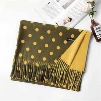 

solid color Lattice dots soft women scarf cashmere scarves ladies shawl wrap autumn winter pashmina Unisex muffler