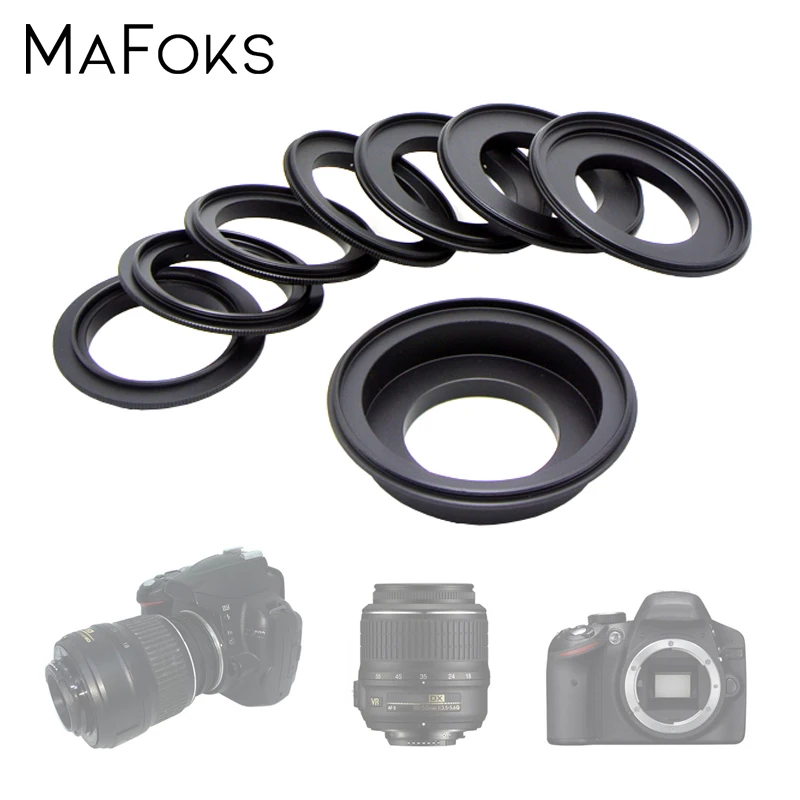 Адаптер для объектива Macro Reverse Ring 49 52 55 58 62 67 72 77 мм Nikon AI Mount D3100 D7100 D7000 D5100 D5000 18-55 50 f1.8 |