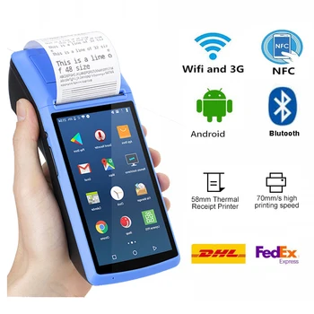 

PDA Terminal POS Printer Android NFC Touch Screen Wifi Bluetooth Mobile Printer 58mm GPRS POS Machine USB SIM portable wireless