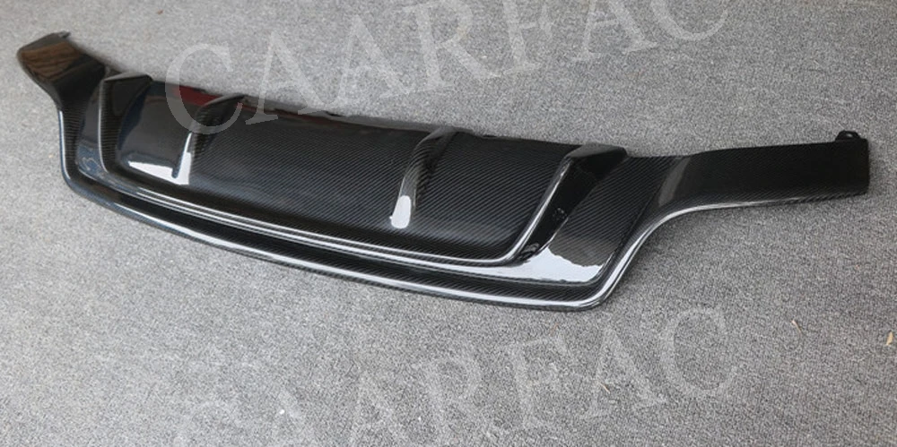 For RS5 Carbon Fiber Rear Bumper lip Diffuser Spoiler for Audi A5 RS5 2012- Fins Shark Style Skid Plate Car Bumper Guard