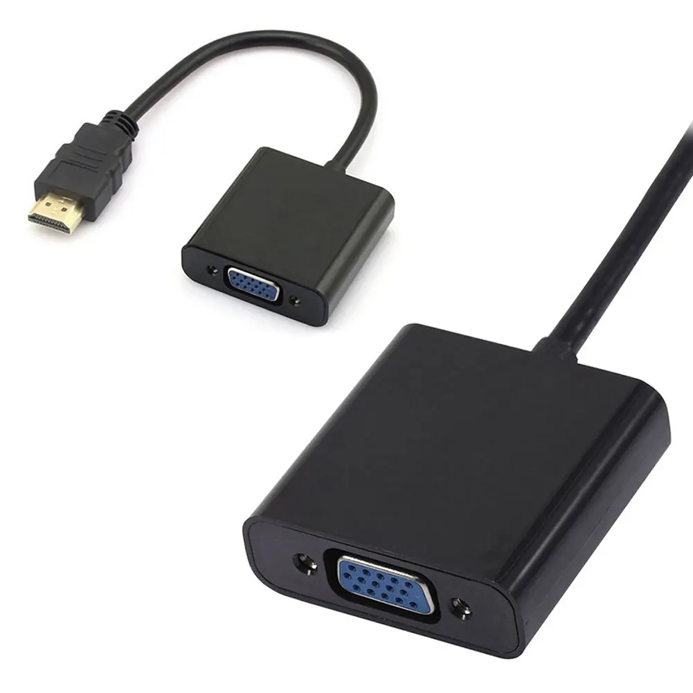 HDMI к VGA конвертер адаптер+ аудиовыход 3,5 мм Full HD 1080P черный белый