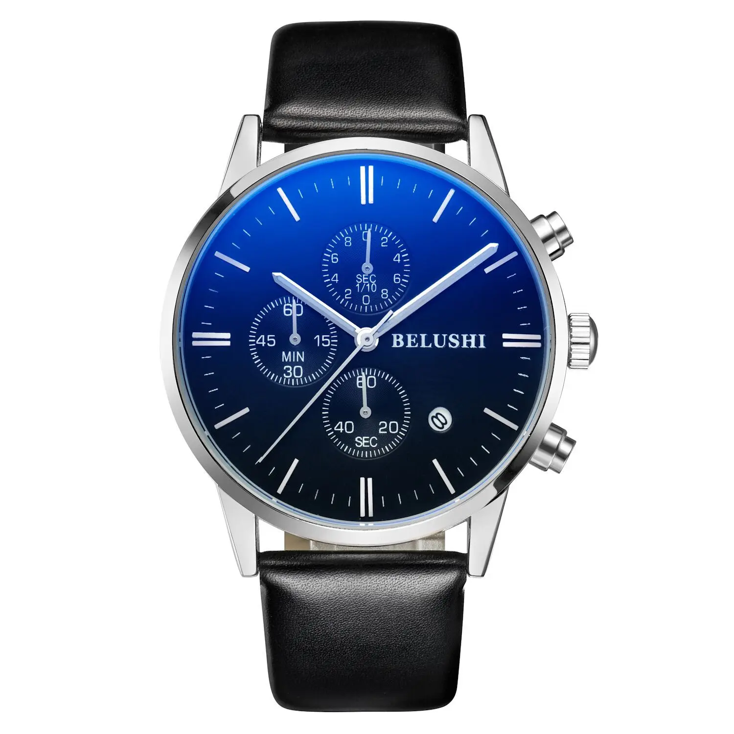 

Multi-functional Waterproof Explosion Men's Watch Real Belt Three-eye E-commerce Platform Explosion Quartz Watch Fashion Watch