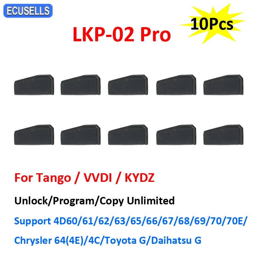 10 шт./лот LKP 02PRO 4D/4C копия чипа автомобильного ключа чип для Tango VDI KYDZ ключевой