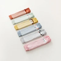 Baby Leg Warmers for Girls Cartoon Cotton Socks Children Striped Hose Crawling Knee Pads Knitted Leggings Winter Soft Sock 2