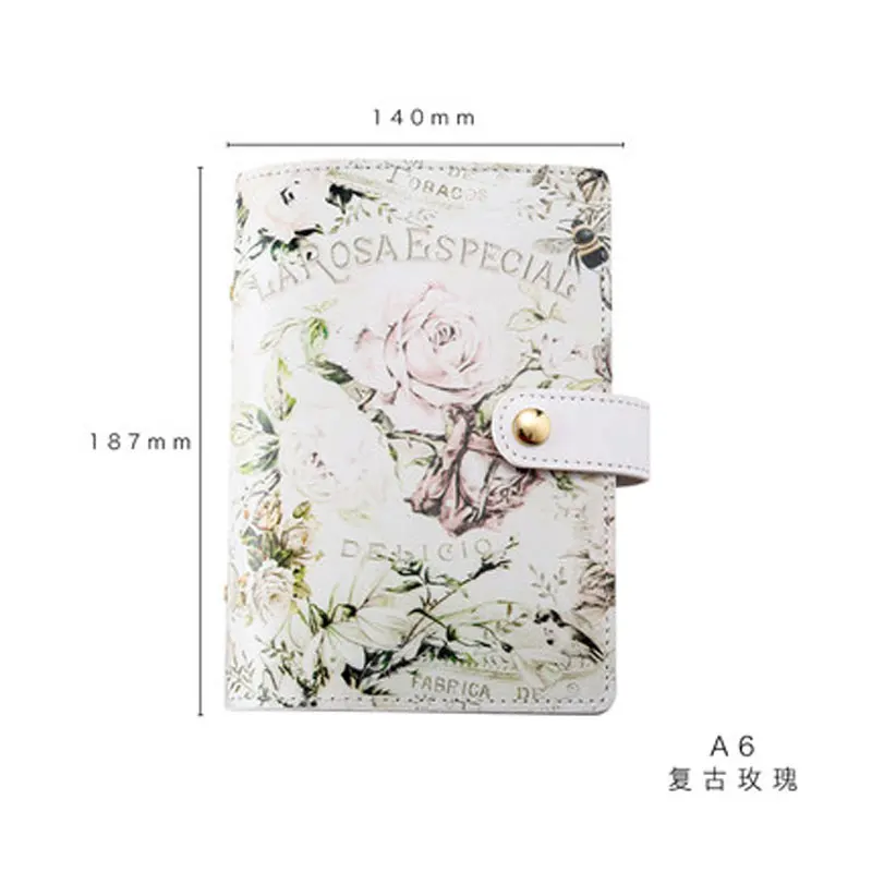 Yiwi роза цветок А5 А6 креативный Сделай Сам вкладыш связующий кавайный планировщик канцелярские принадлежности дневник блокнот - Цвет: NO4