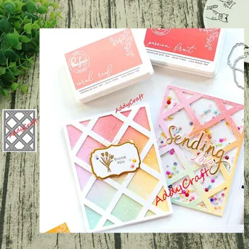 

Metal Cutting Dies Checkered background Scrapbooking Stencil Craft Cut Die For DIY Card Crafts Handmade