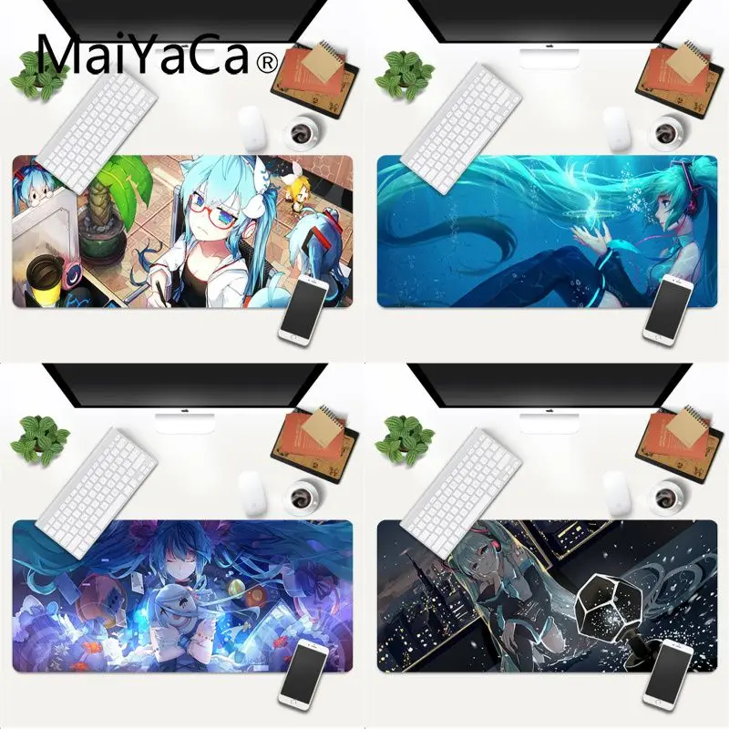 

MaiYaCa Top Quality Hatsune Miku Keyboard Gamer Gaming Mouse pads Gaming Mouse Pad Large Deak Mat 700x300mm for overwatch/cs go