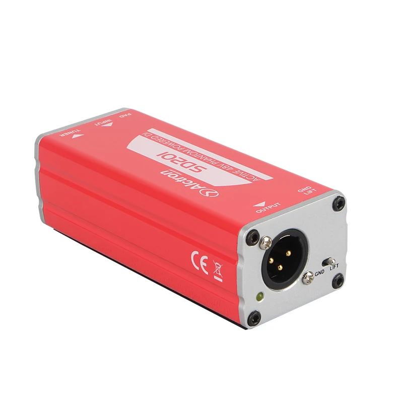 4 шт./лот Alctron SD201 Профессиональный активный DI box для записи гитары и сценического представления, акустической и электрической гитары