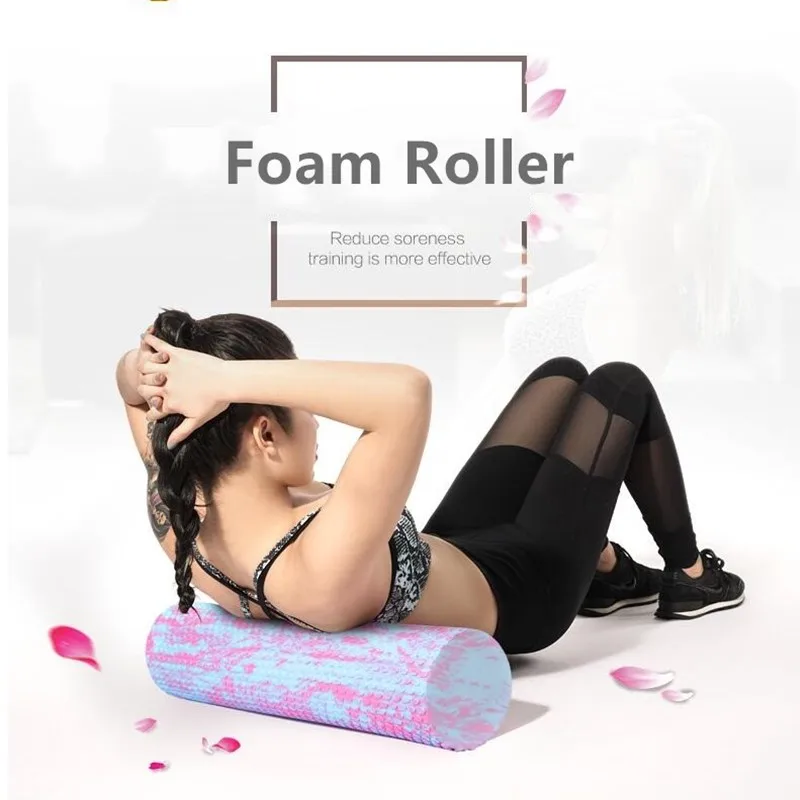 45/60CM Iridescent Cloud Yoga Foam Roller Pilates Block High-density Floating Roller GYM Fitness Body Massage Roller