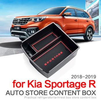 

For Kia Sportage R 2018 2019 Accessories Armrest Storage Box Center Console Container Bin Tray Holder Stowing Tidying