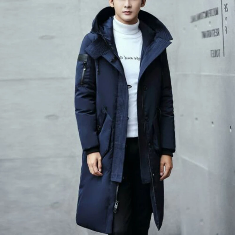 Men\'s Coat Overcoat Autumn Solid Stylish Pocket Outerwear Button Parka
