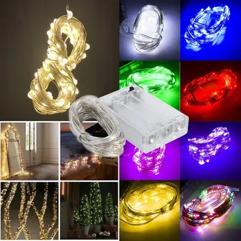 

2/3/4M LED String Silver With 20 /30 /40 LED Wire Fairy Lights Decorative Lights String Built-in Battery Waterproof