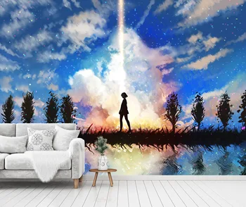 

[Self-Adhesive] 3D KI MI NI WA 301 Japan Anime Wall Paper mural Wall Print Decal Wall Murals Belly
