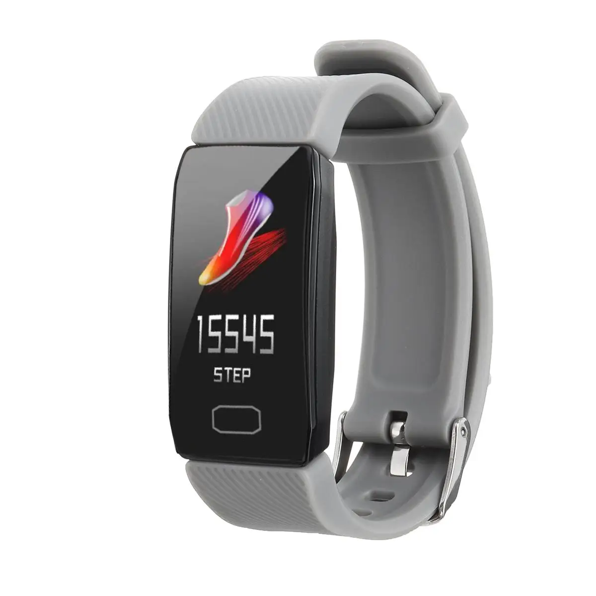 1,14 дюймов Smartband браслет для смарт-часов фитнес-браслет пульсометр кровяное давление кислородный спортивный браслет для женщин и мужчин - Цвет: Белый