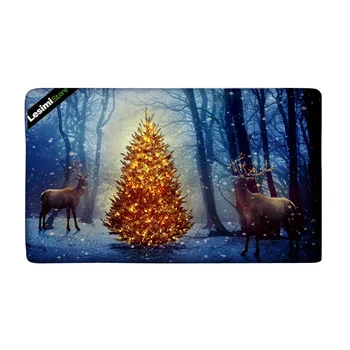 

Christmas Mat Reindeer Door Mat Outdoor Indoor Front Door Mat Bedroom Living Room Kitchen Non-slip Carpet Christmas Tree