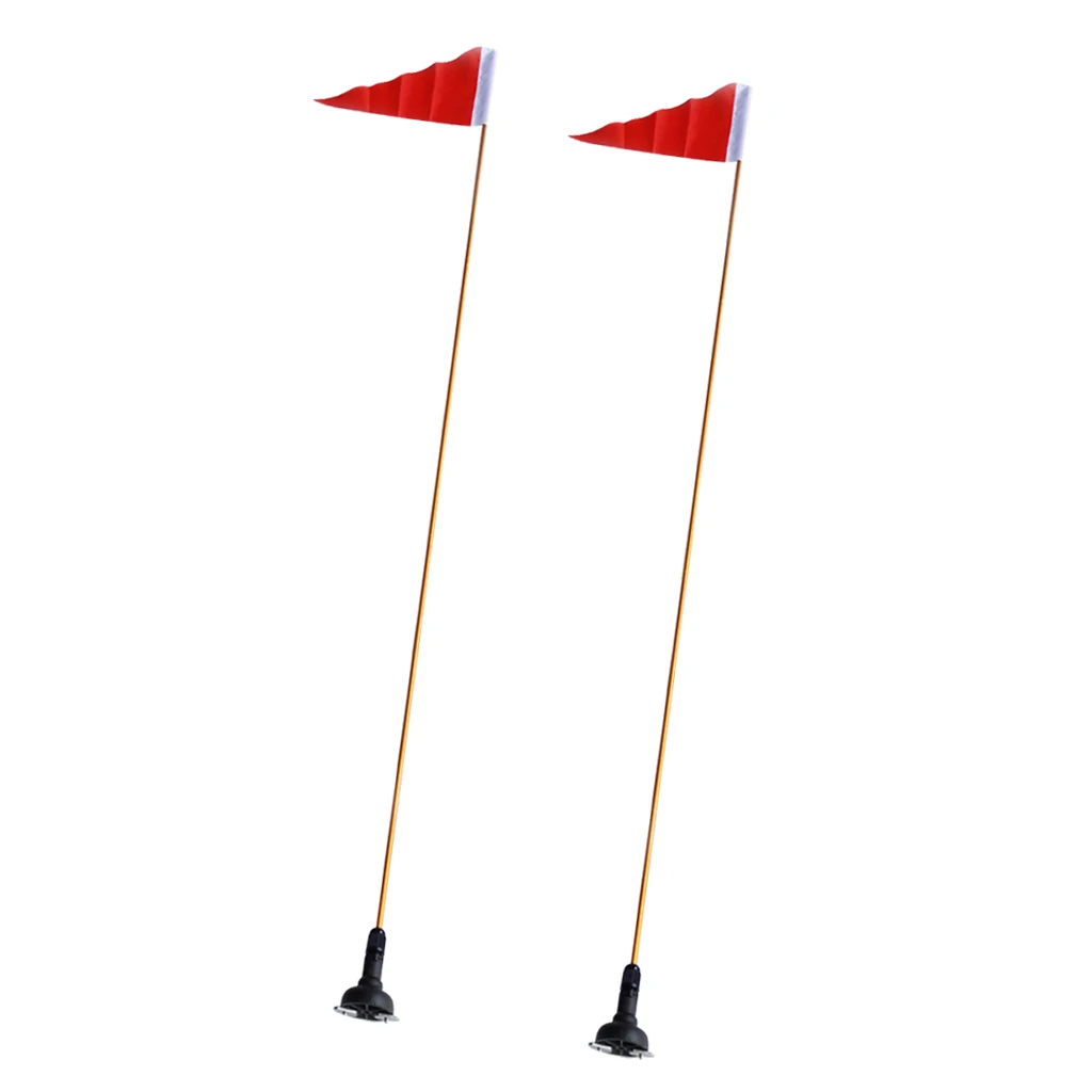 2Pcs 1.2m/4ft Universal Safety Flag Pole Base Kit with Mount Base, Suit for Marine Boat Canoe Kayak DIY Accessories