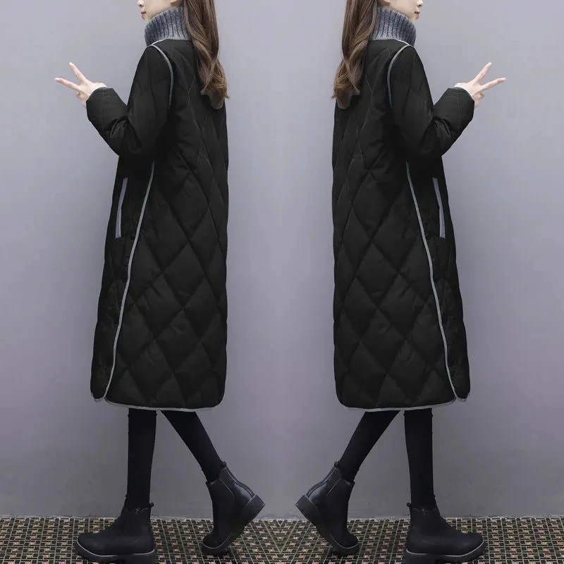 

2023 Oversize Women Parkas Winter Warm Coat Slim Cotton Padded Basic Jacket New Female Casual Long Outwear Feminina Cotton Coat