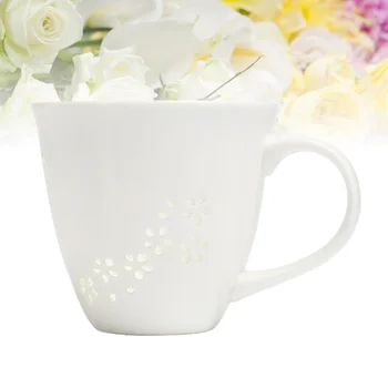 

1pc Mug Cup 301 to 400ml Creative Porcelain Gift Ceramic Mug Openwork Tea Cup Water Cup for Drinks Tea