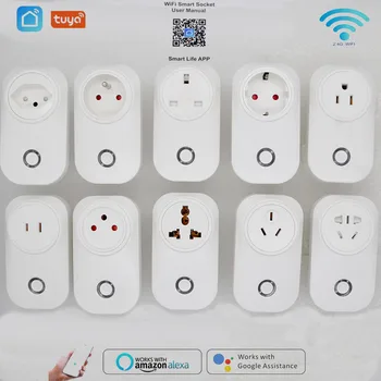 

New Intelligent 2.4G WiFi Socket 100~240V 16A Voice-Control Tuya Remote Alexa Smart Google Home With Energy Monitoring Plug