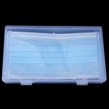 

2pc Portable Dustproof Mask Organizer Mask Case Protective Mask Container Moisture-Proof Mask Storage Box Cycling Mask Organizer