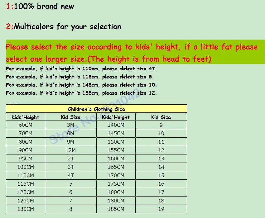 3 to 4 years boy dress size