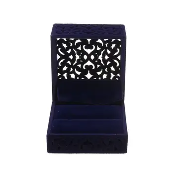 

Hollow Royal Blue Velvet Jewelry Long Necklace Box – Chain Pendant Display Box N0HE