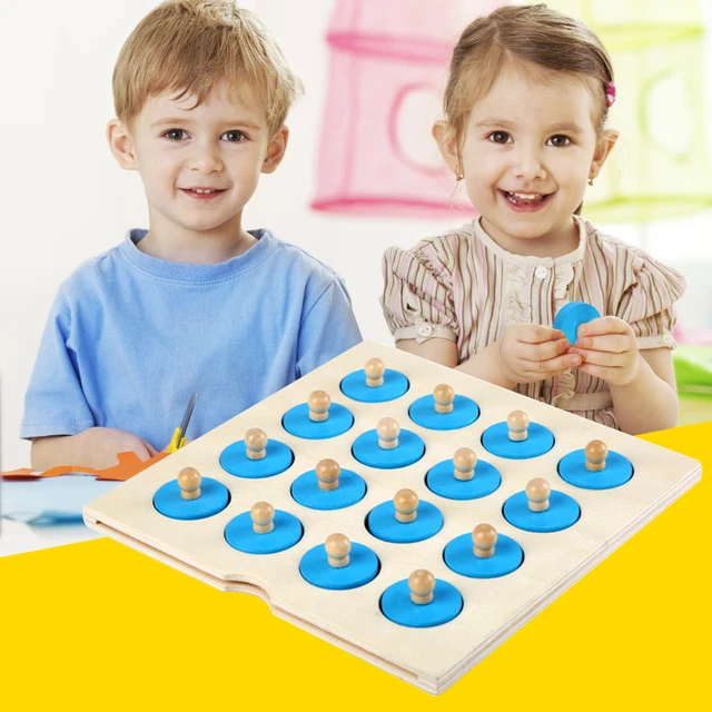 Jogo de xadrez Montessori Memory Match 3D Puzzles Educacional precoce de  madeira, festa em família, jogo interativo casual, brinquedo para crianças,  criança - AliExpress