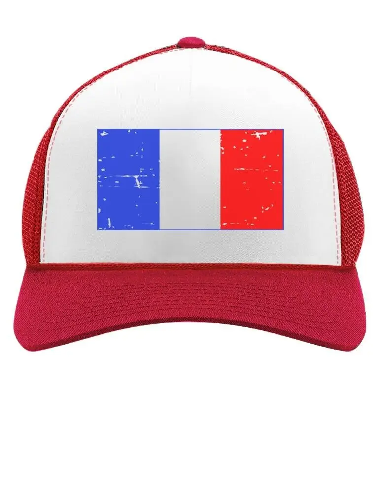France Flag Trucker Hat Style French Retro Trucker Hat Mesh Cap Gift