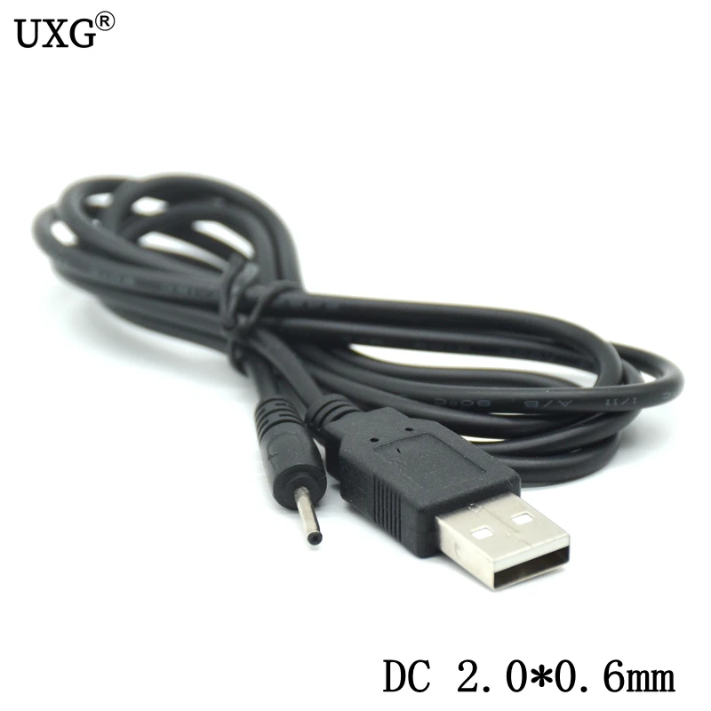 2A Black DC Power Plug USB A To DC 2.0 Mm X 0.6 Mm 5 Volt DC 2.0x0.6mm ...